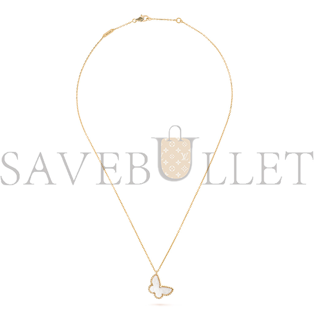 VAN CLEEF ARPELS SWEET ALHAMBRA BUTTERFLY PENDANT - YELLOW GOLD, MOTHER-OF-PEARL  VCARF69300